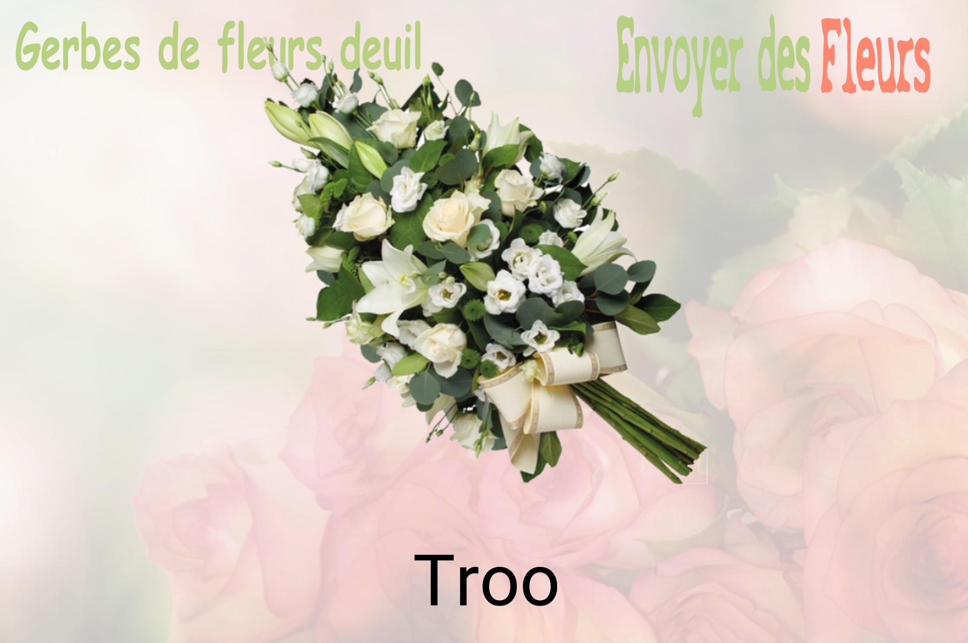 Gerbe de fleurs de deuil livrée à Troo